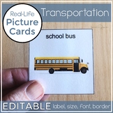 Transportation Picture Cards | Real Life Photo Card Visual