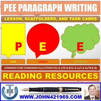 Preview of PEE PARAGRAPH WRITING LESSON AND RESOURCES
