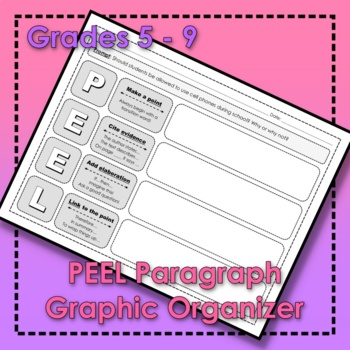 Preview of PEEL Paragraph Graphic Organizer || ★ Miss Peterson's Padawans ★