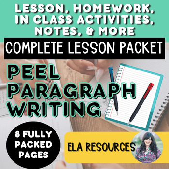 Preview of PEEL Paragraph Writing Packet: Lesson, Notes, Homework, Activity
