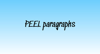 Preview of PEEL paragraphs for Persuasive text