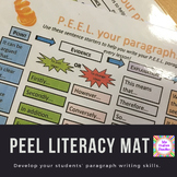 P.E.E.L. paragraphs literacy writing mat scaffold in history (PEEL)