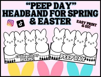 Preview of PEEP Themed Headbands for Easter and Spring