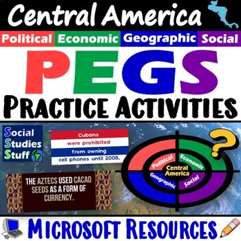 Preview of PEGS Factors of Central America 5-E Lesson | Fun Practice Activities | Microsoft