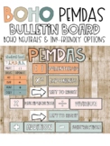 PEMDAS Bulletin Board & Student Tool - Boho
