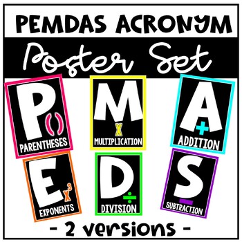 Preview of PEMDAS Math Posters