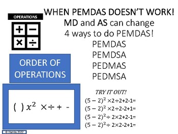Preview of PEMDAS OR PEDMAS? UN-CONFUSE THE ORDER OF OPERATIONS!