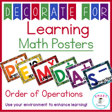 PEMDAS Order of Operation Math Posters