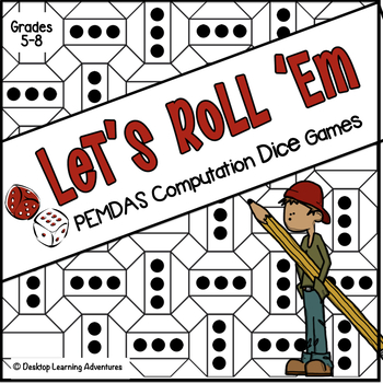 Preview of PEMDAS Order of Operations Computation Dice Math Games