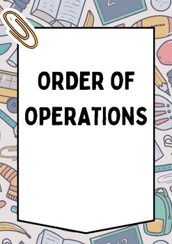 Preview of PEMDAS/Order of Operations Posters