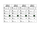 PEMDAS/Order of Operations (cut out) Strips