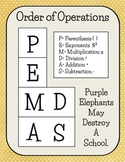 PEMDAS Poster - Order of Operations