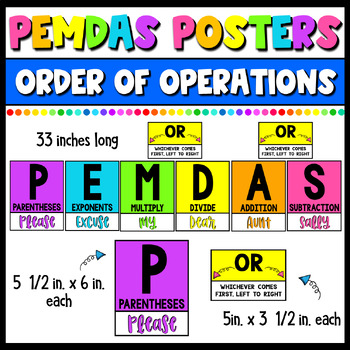Preview of PEMDAS Posters | Order of Operations Posters