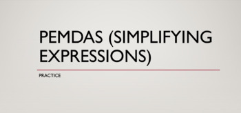 Preview of PEMDAS Practice (Aimsweb MCAP 5th-7th grade) w/ Answer Key