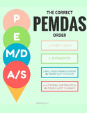 PEMDAS Printable