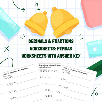 Preview of PEMDAS Worksheets with Decimals and Fractions (Answer Key)