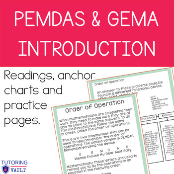 Preview of PEMDAS and GEMA Introduction