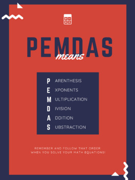 Preview of PEMDAS handout or poster