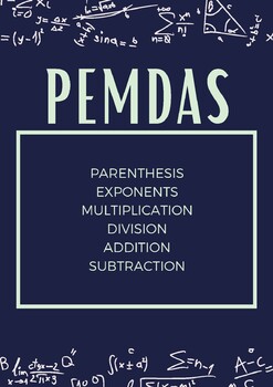 Preview of PEMDAS poster