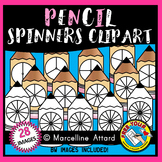 PENCIL SPINNERS CLIPART FOR BACK TO SCHOOL AUGUST AND SEPTEMBER