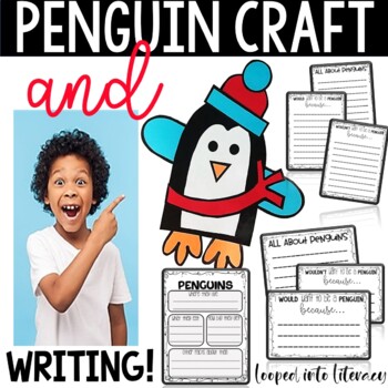 PENGUIN CRAFT AND WRITING RESEARCH TEMPLATES EASY AND FUN! | TPT