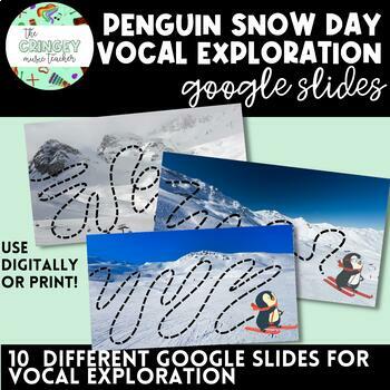 Preview of PENGUIN SNOW DAY VOCAL EXPLORATION VISUALS - DIGITAL + PRINTABLE