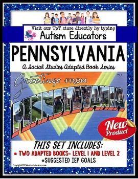Preview of PENNSYLVANIA State Symbols ADAPTED BOOK for Special Education and Autism