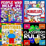 PEOPLE WHO HELP US, OURSELVES, EMOTIONS, CLASSROOM RULES