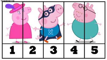 Preview of PEPPA PIG 11 Puzzle Numbers Sequencing