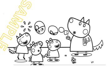 PEPPA PIG COLORING BOOK, The WOLVES, Wendy Wolf, Daddy wolf etc PDF ...