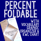 PERCENT Foldable, Graphic Organizer, and KWL Chart