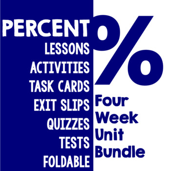 Preview of PERCENT Unit Bundle of Lessons, Resources, and Activities