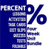 PERCENT Unit Bundle of Lessons, Resources, and Activities