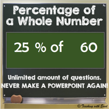 Preview of PERCENTAGES of a whole number