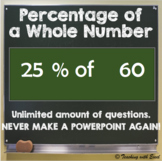 PERCENTAGES of a whole number