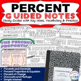 PERCENTS Doodle Math - Interactive Notebooks (Guided Notes)