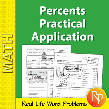 Preview of PERCENTS: Practical Application Math Word Problems | Consumer Life Skills