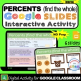 PERCENTS (find the whole) Interactive Activity | Google Sl