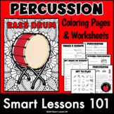 PERCUSSION FAMILY INSTRUMENTS Coloring Pages Worksheets Mu