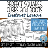 PERFECT SQUARES AND CUBES GUIDED NOTES AND PRACTICE