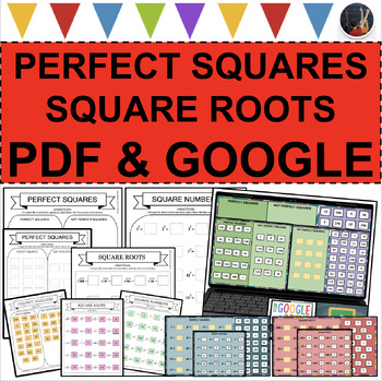 Preview of PERFECT SQUARES SQUARE ROOTS SORT FOR SUCCESS (PDF & GOOGLE SLIDES)