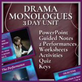 PERFROMING MONOLOGUES | 3 Day Unit | Drama & Theatre