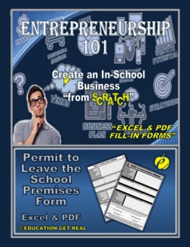 Preview of PERMIT TO LEAVE THE SCHOOL FORM (FILL-IN Excel & PDF Versions)