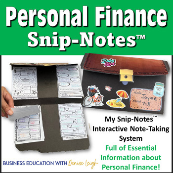 Preview of Personal Finance Class My Snip-Note™ Interactive Note Taking Graphic Organizers