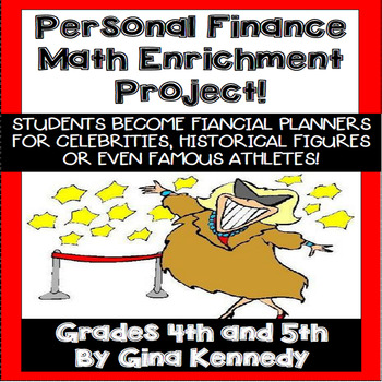 Preview of Personal Finance Project, Become a  Math Financial Planner for a Celebrity!