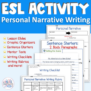 Preview of PERSONAL NARRATIVE WRITING | GOOGLE SLIDES | ESL