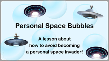 Preview of PERSONAL SPACE Lesson W 4 video WKSHT & ACTIVITY  Social Skills PBIS No Prep SEL