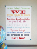 PERSONALIZED "In Our Classroom" 18x24 Laminated Poster {An