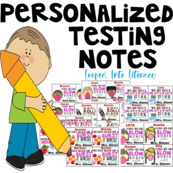 Preview of PERSONALIZED MOTIVATIONAL TESTING NOTES 4 STUDENTS EDITABLE STANDARDIZED TESTS