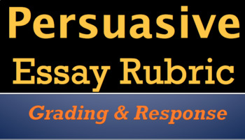 Preview of PERSUASIVE ESSAY RUBRIC - For Grading, Revision, & Student Self-Assessment